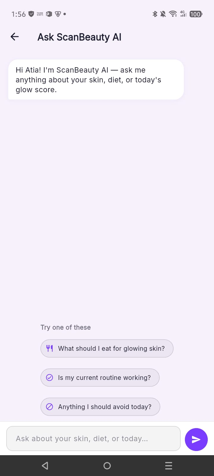 ScanBeauty scan screen